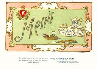 Menu cigar box label