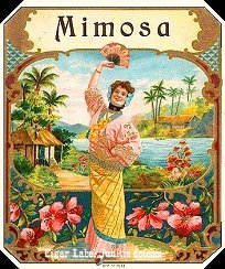 Mimosa- cigar label
