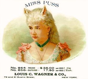Miss Puss- cigar box label