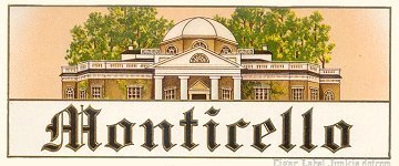 Monticello- cigar label
