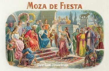 Moza De Fiesta cigar box label