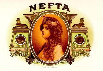 Nefta cigar box label