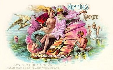 Neptunes Racket cigar box label