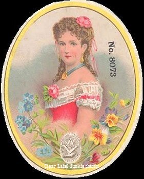 UT Mason Lady- cigar box label