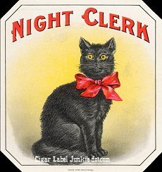 Night Clerk- cigar label