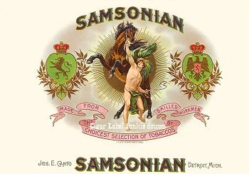 Samsonian- cigar box label