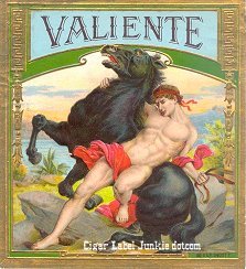 Valiente- cigar box label