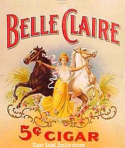 Belle Clare- cigar box label
