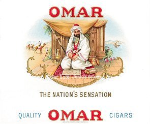Omar cigar box label