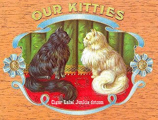 Our Kitties- cigar box label