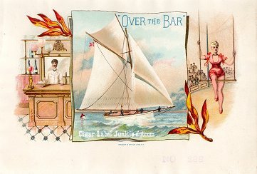 Over The Bar cigar box label