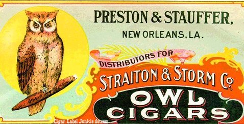 Owl Cigars- cigar box label