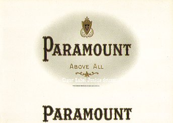 Paramount inner cigar label