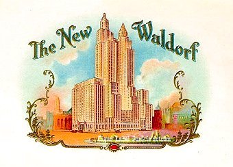 Waldorf- cigar box label