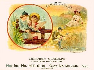 Past Time cigar box label