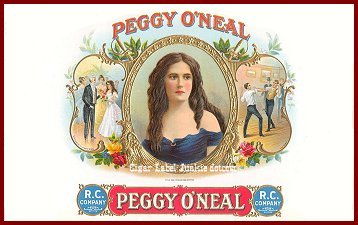 Peggy O'Neal inner cigar box label