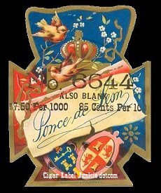 Ponce De Leon- cigar box label