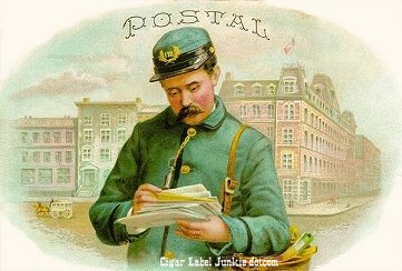 postal cigar box label