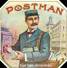 Postman cigar box label