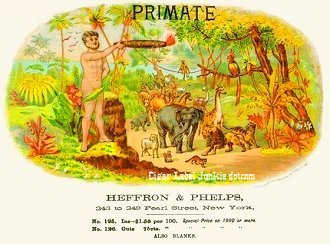 animals/jungle theme cigar label