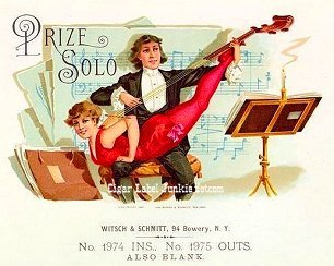 the music theme cigar box label