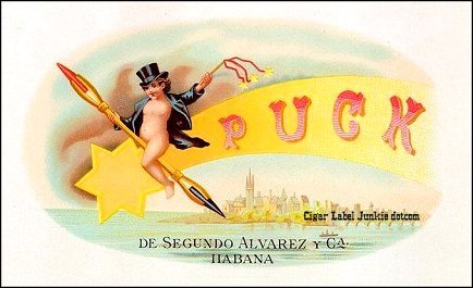 Puck early- cigar box label