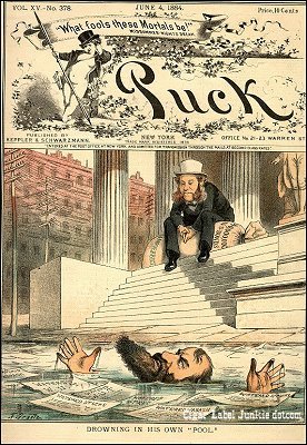 Puck Cover 1884- cigar box label