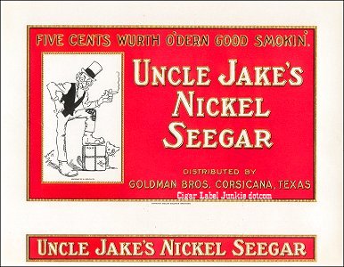 Uncle Jake- cigar box label