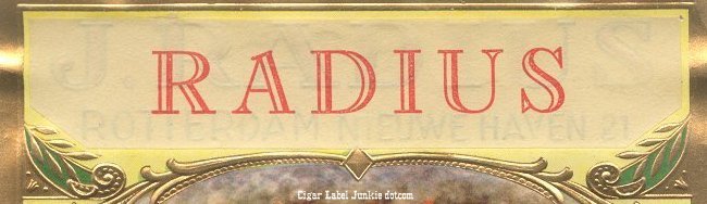 Radius close-up cigar box label