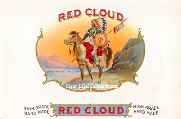 Red Cloud inner cigar label