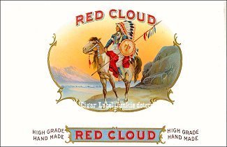 red cloud inner cigar label