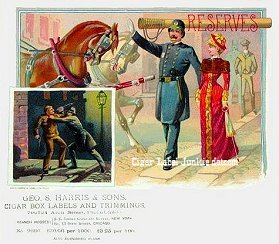 Reserves cigar box label