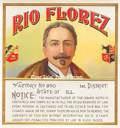 Rio Florez- cigar box label