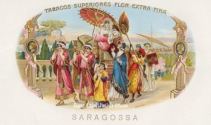 Saragossa cigar box label