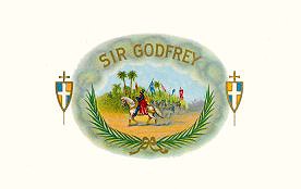 sir godfrey top sheet cigar box label