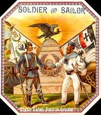 Soldier Sailor cigar box label
