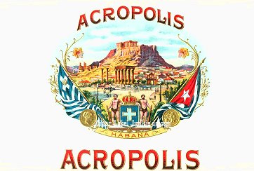 Acropolis- cigar box label