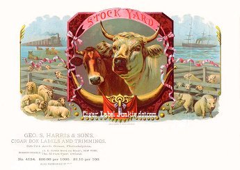 Stock Yard- cigar box label
