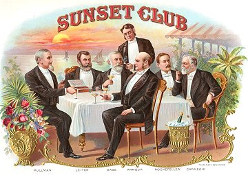 Sunset Club cigar label
