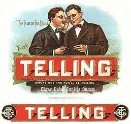 Telling cigar box label