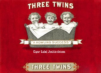 Three Twins inner cigar label
