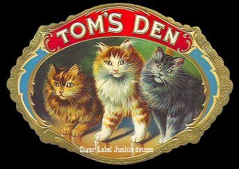 Toms Den- cigar box label