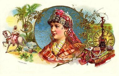 UT Arab Scene cigar box label