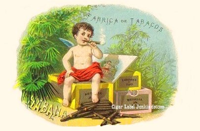 cherubs/cupid theme cigar label