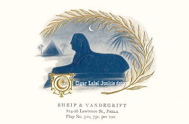 UT Sphnix cigar box label