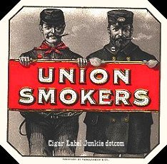 Union Smoke cigar box label