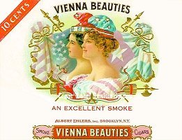 Vienna Beauties cigar box label
