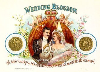 Wedding Blossom cigar box label