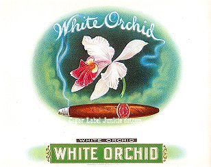White Orchid-cigar box label